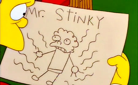 "Aw, jeez. And you got the stink lines and everything."